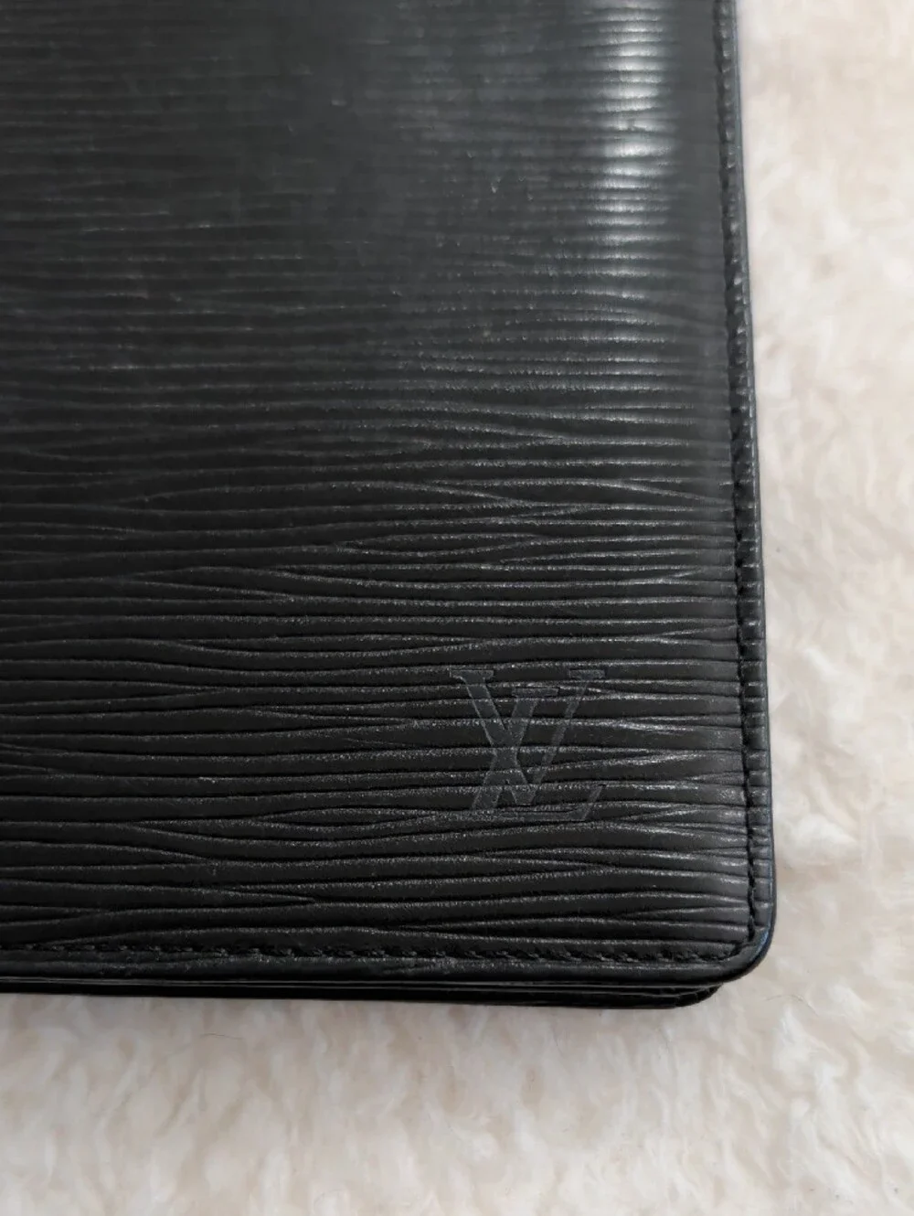 Louis Vuitton Black Epi Leather Long Wallet